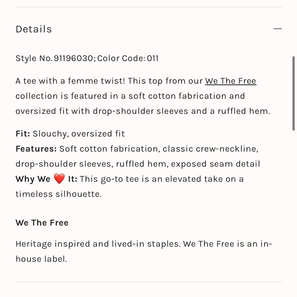 Free People Why Say Yes Tee Small - Picture 4 of 7